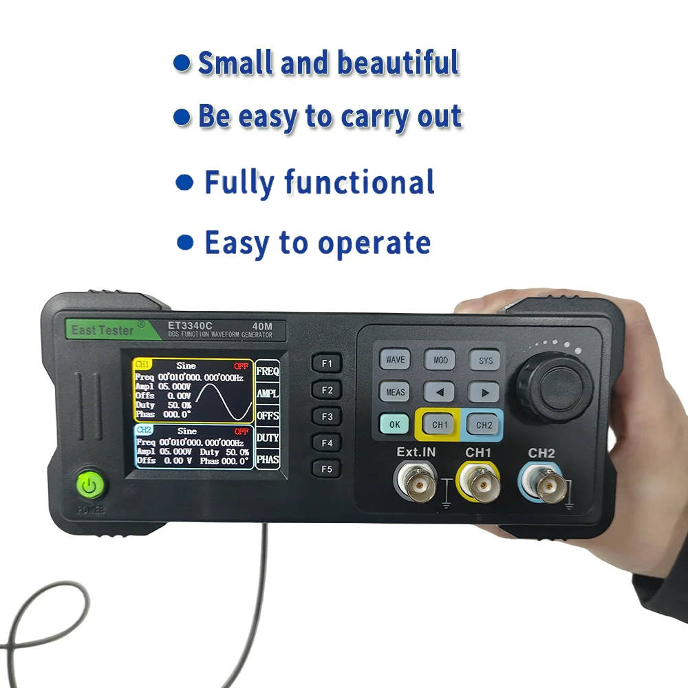 Dual Channel Arbitrary Waveform Function Generator 60Mhz - East Tester ET33C 20Mhz 40Mhz 60Mhz