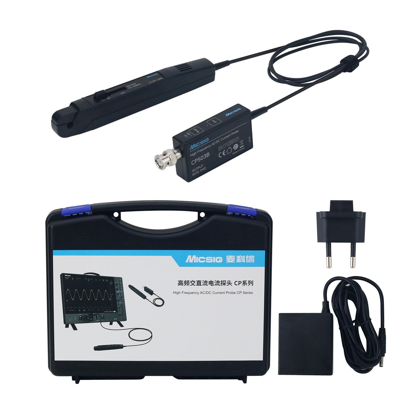 Micsig CP503B 50MHz 5A/30A son - Current Probe Ac Dc 50Mhz Oscilloscope avis et prix