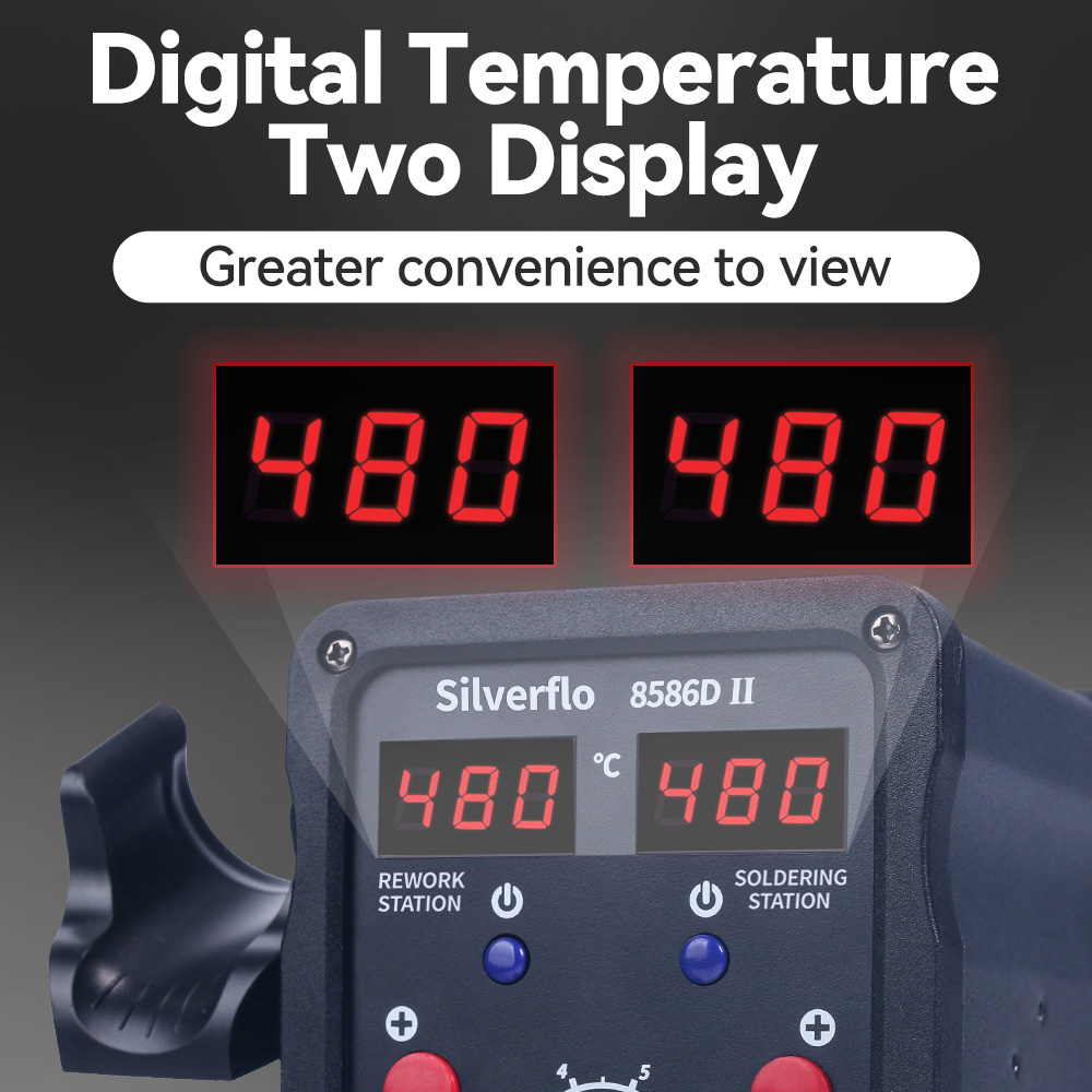 Silverflo – Station de soudage - Smd Rework Station Hot Air Soldering 2 In 1 avis et prix