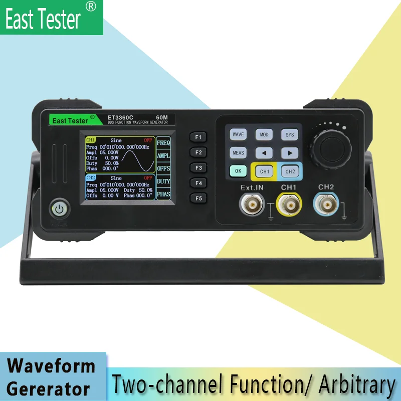 East Tester ET33C 20Mhz 40Mhz  - Dual Channel Arbitrary Waveform Function Generator 60Mhz avis et prix