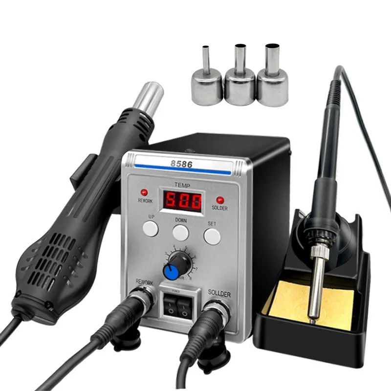 8586 Station de soudure et de  - Smd Rework Station Hot Air Soldering 2 In 1 avis et prix